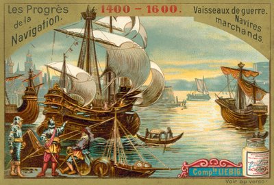 1400〜1600年の商船と軍艦 作： European School